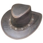 Leather Hats Shapeable Brown Western Cowboy Style