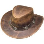 Western Hats Cowboy Style with Brass Conchos XL Size
