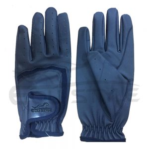Synthetic Leather Riding Gloves Unisex Blue