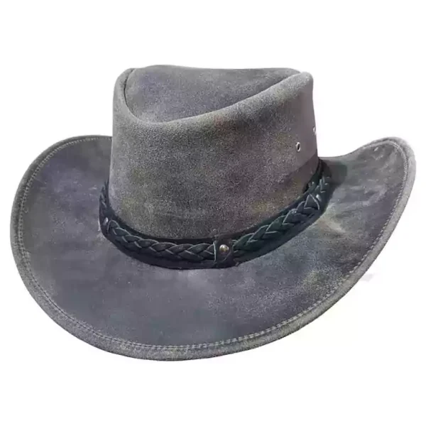 Womens Leather Hat Crazy Distressed Leather