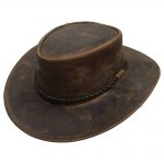 Equistl Leather Hats Pakistan in Antique Tan With Round Hatband