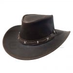 Leather Hats Shapeable Brown Western Cowboy Style