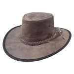 Cowhide Cowboy Hat Genuine Leather Antique Camel