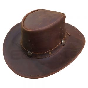 Brown Outback Hat With Conchos on Hatband