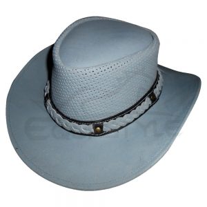 Pull Up Cowhide Leather Hats With Perforated Crown