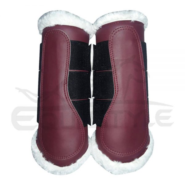 Equistl Brushing Boots Faux Leather in Maroon