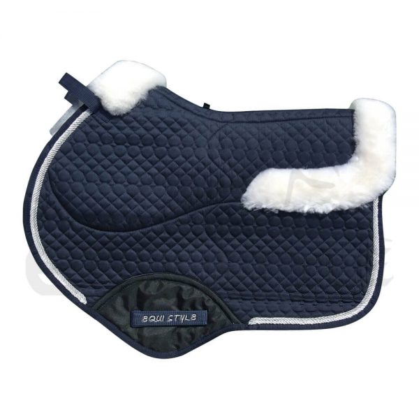 Wool Saddle Pads Close Contact Jumper, Navy Blue, Customize Size