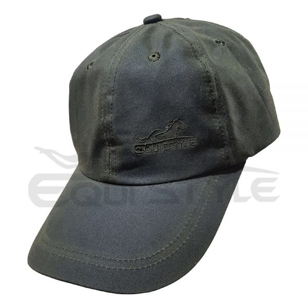 Oilskin Baseball Cap in Olive Green Fit For All