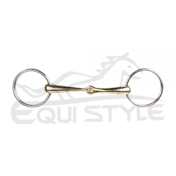Equistl O Ring Snaffle Gold Color Single Joint