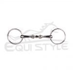 Double Jointed Snaffle Bit Silver Stainless Steel