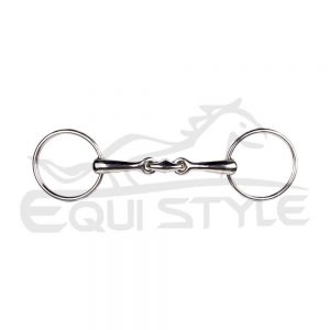 Double Jointed Snaffle Bit Silver Stainless Steel