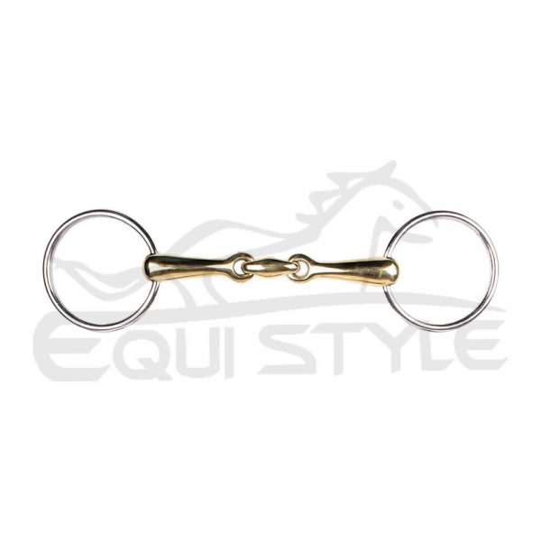 Loose Ring Snaffle, Double Jointed, Customize Design, Gold Color