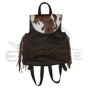 Leather Backpack Purse For Women With Fringes