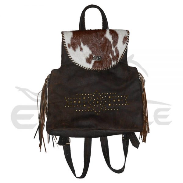 Leather Backpack Purse For Women Long Fringes