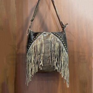 Leather Crossbody Purse Cowhide Fringe Bags