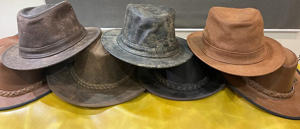 Mens Leather Safari Hats