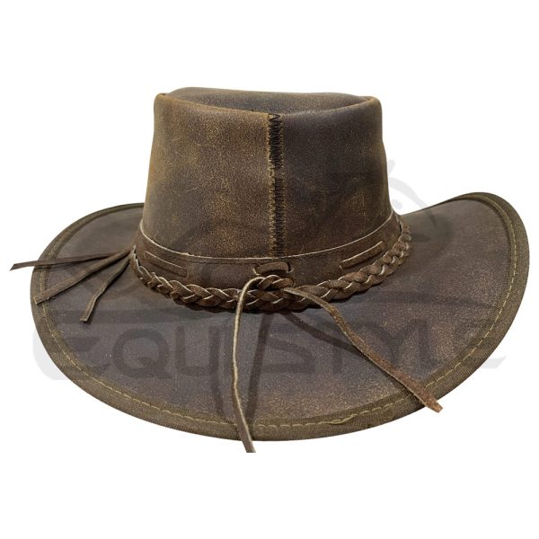 Brown XXL Leather Western Hat