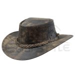 Men’s Leather Packable Hat Australian Style