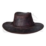 Chocolate Crazy Leather Hat For Men Large Size