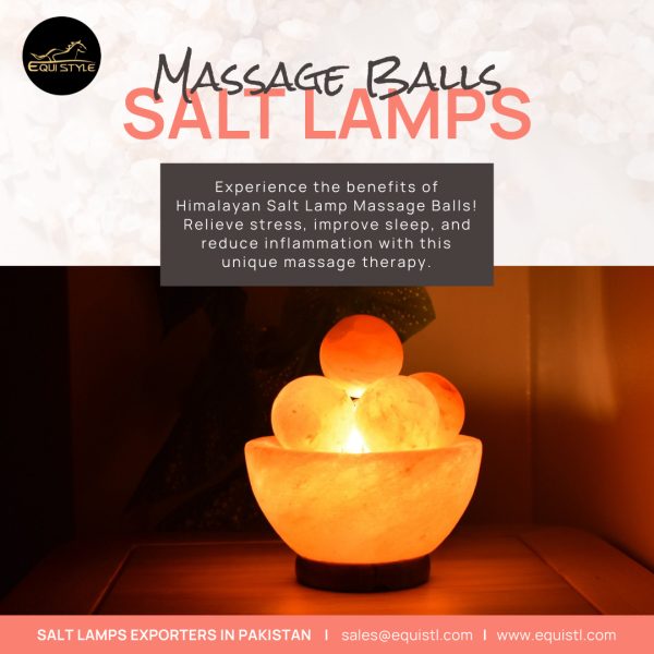 Himalayan Glow Bowl Salt Lamp With Massage Ball