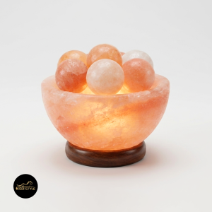 Himalayan Salt Lamp with Massage Balls for Spa & Wellness
