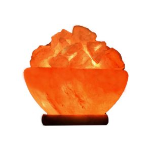 Himalayan Fire Bowl Salt Lamp With Crystal Chunks