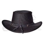 Chocolate Brown Cowboy Hat Waxed Cotton Large Size