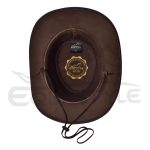 Traditional Western Leather Hat XL Chocolate Brown