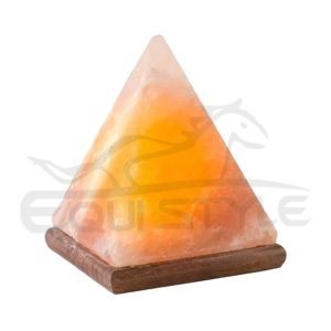 Pyramid Salt Lamp Hand Carved Rock Crystal Home Decor Piece