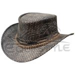 Vintage Leather Cowboy Hat Custom Printed
