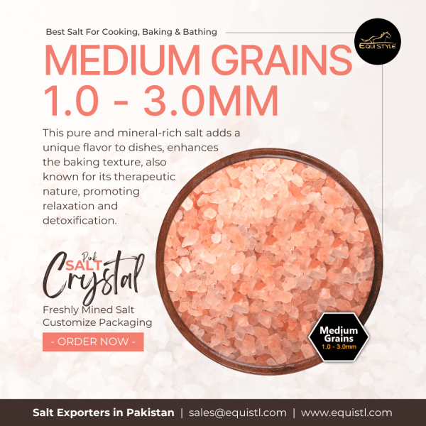 100% natural medium grain himalyan salt