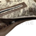 Western Cowhide Purses Brown Leather Fringe Crossbody