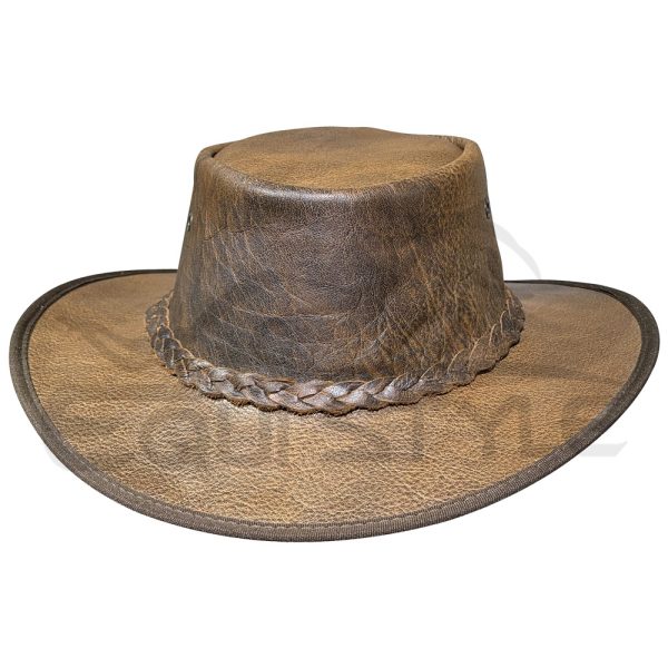 Brown Cowboy Hat With Braided Hatband