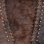 Leather Fringe Purse Flap Over Cowhide Crossbody