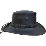Full Grain Cow Leather Hat Traditional Braided Style