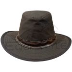 Cotton Safari Hat With Plain Leather Hatband
