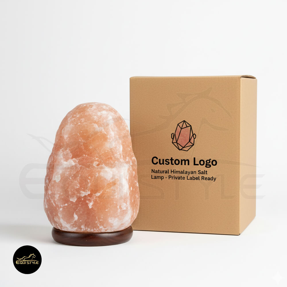 Private label Himalayan salt lamps with custom retail packaging
