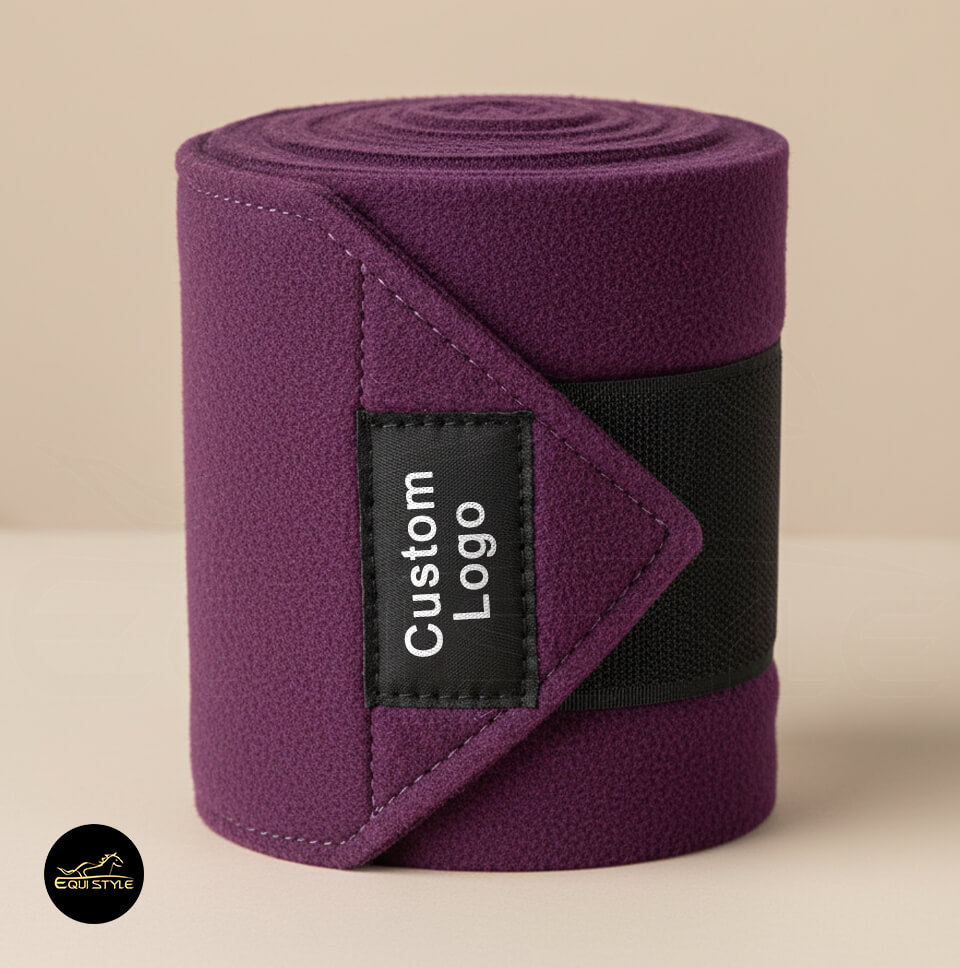 Horse fleece bandages material soft durable anti pilling texture polo wraps