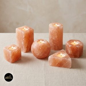 Geometric Himalayan Salt Candle Holders Wholesale for Modern Home Decor